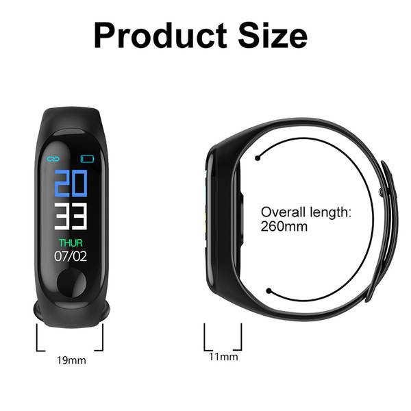 Intelligent Health Bracelet M3 Smart Bracelet Fitness Tracker Smart Band With Heart Rate M3c Waterproof Bracelets Shopee Malaysia
