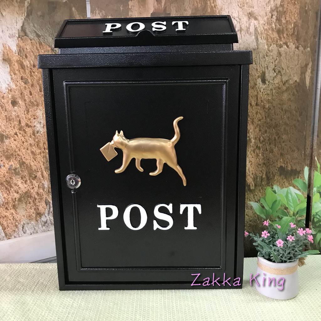 ((Yongmei Shop) Golden Kitten Mailbox Supermarket Pick-Up Shopee ...