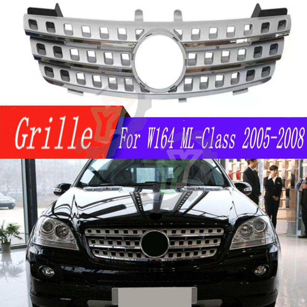 Car Front Bumper Grille Upper racing Grill For Mercedes-Benz ML-Class ...