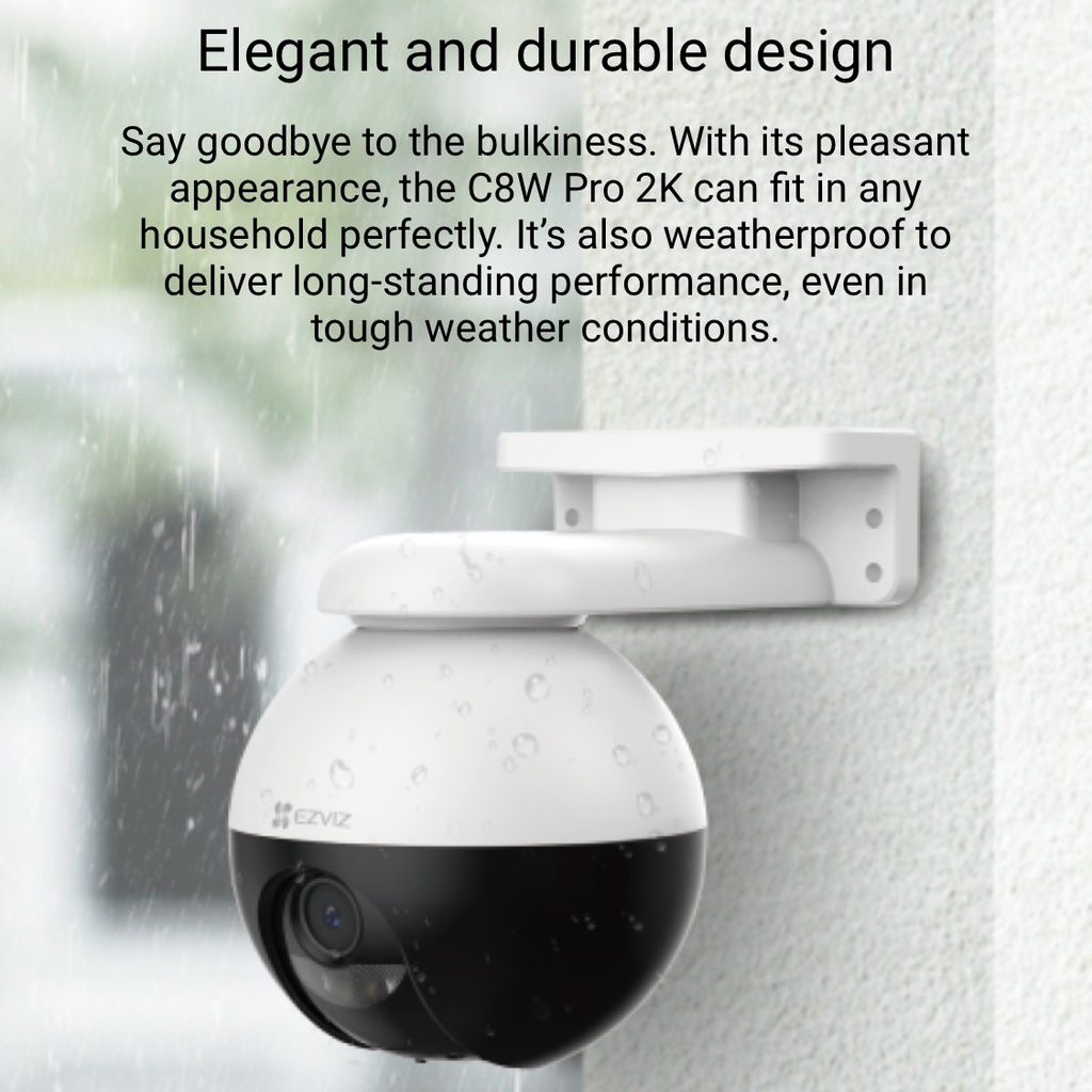 Ezviz C8W PRO 2K 3MP Pan Tilt 360 Outdoor / Indoor Ai Human & Vehicle ...