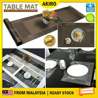 Transparent Dinner Table Placemat Heat Resistant Easy to Clean  Scratch-resistant Reusable Protective Placemats