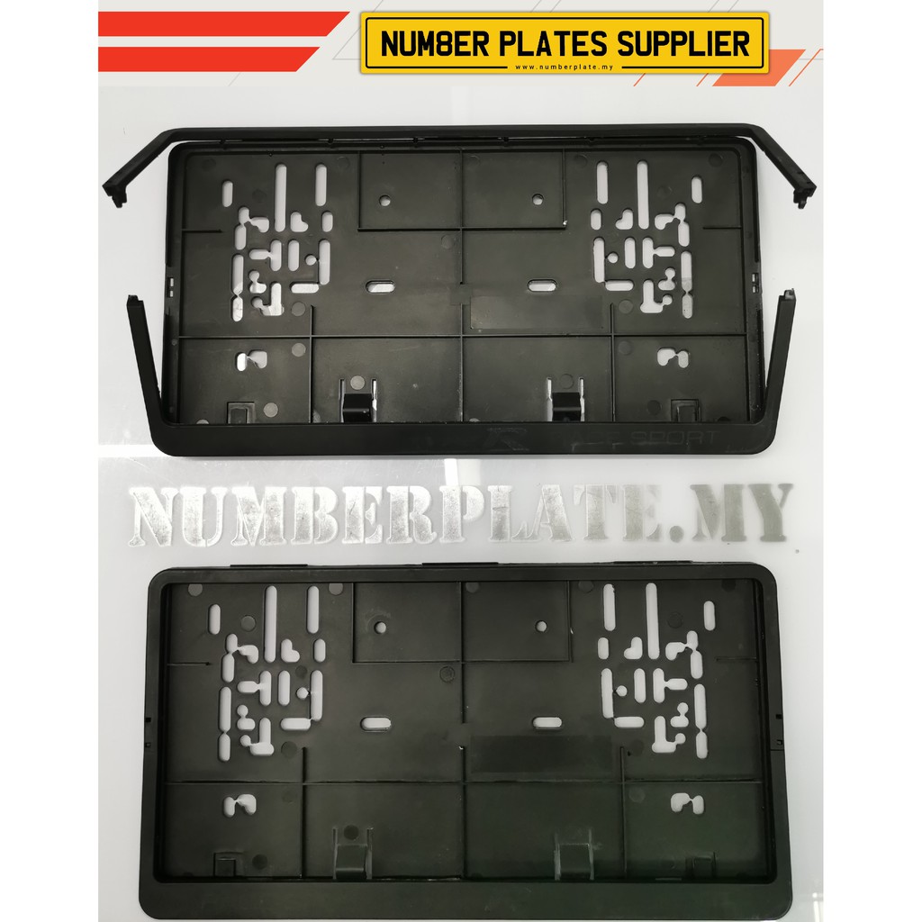 CAR NUMBER PLATE HOLDER SQUARE CASING FRAME BLACK 7"x13" [READY STOCK