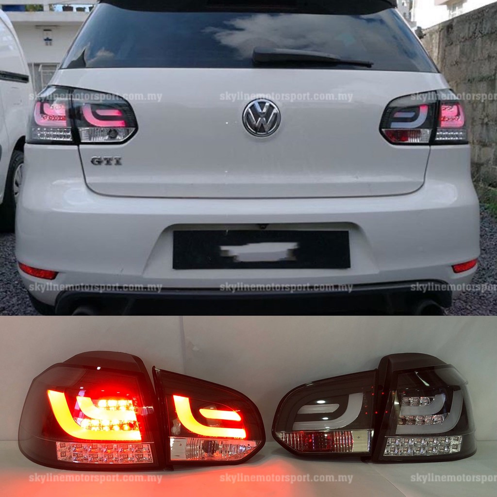 Volkswagen Golf MK6 Led Tail Lamp Light Bar JDM Black 100% Taiwan ...