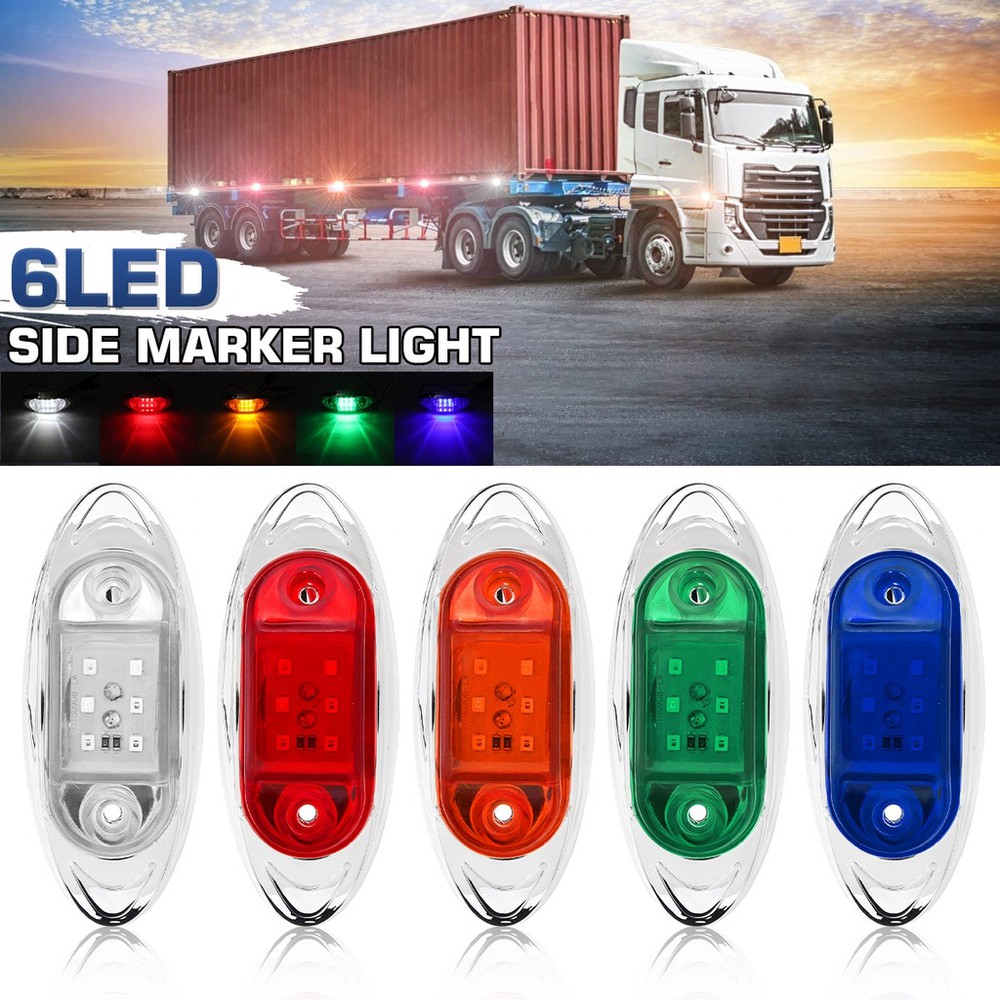 12v 24v Car Led Light Bus Truck Trailer Lorry Side Marker Brake Signal ...