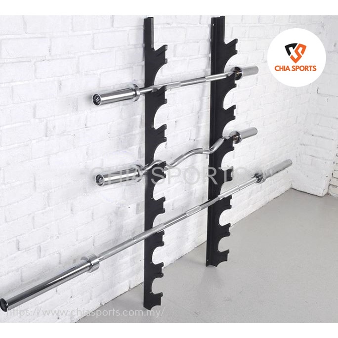 Wall mounted barbell rack 8 Tier Storage Gun Holder Bar Rack Rod Frame ...