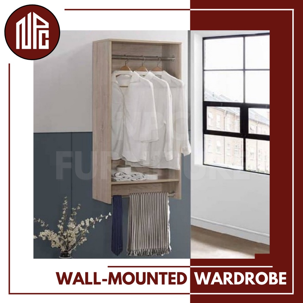 NPC 2 FT Wall-Mounted Open Concept Wardrobe | Shopee Malaysia