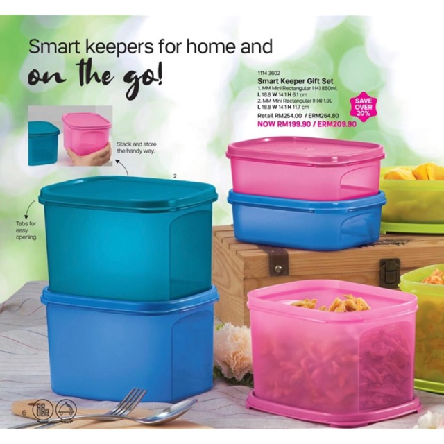 Tupperware Smart Keeper Gift Set (8pcs) | Shopee Malaysia