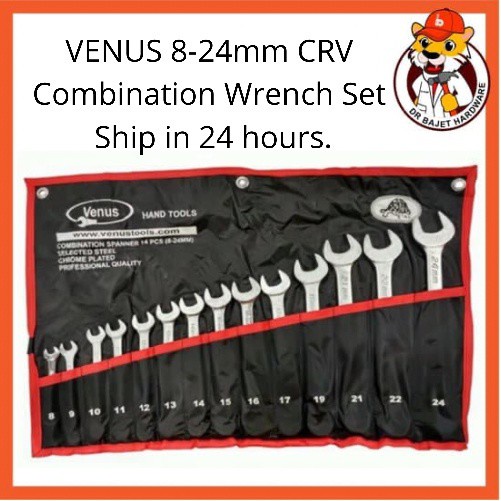 VENUS 8-24mm Combination Wrench Spanner Set Tools Set 14 PCS Original ...