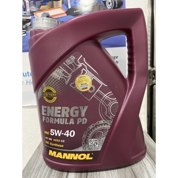 MANNOL ENERGY FORMULA PD ENJIN OIL 5W-40 FULLY 5 LITER