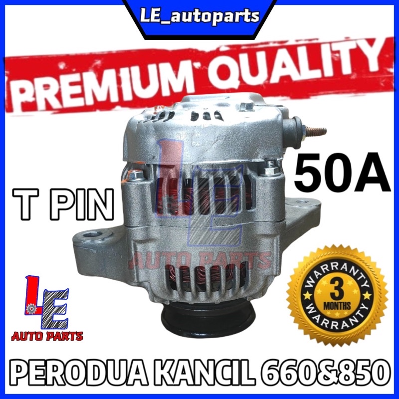 PERODUA KANCIL 660&850 RECON ALTERNATOR 50A T PIN PREMIUM QUALITY (3