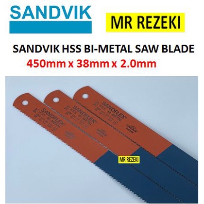 Clearance SANDVIK Hss Bi-Metal 450mm x 38mm x 2.0mm x6TPI Per Pcs ...
