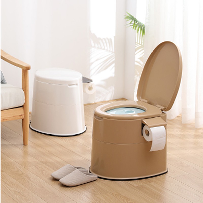 Foldable Potty Chair Household Elderly and Pregnant Woman Washable Commode  Chair Portable Non-slip Stainless Steel Potty Stool Color: A