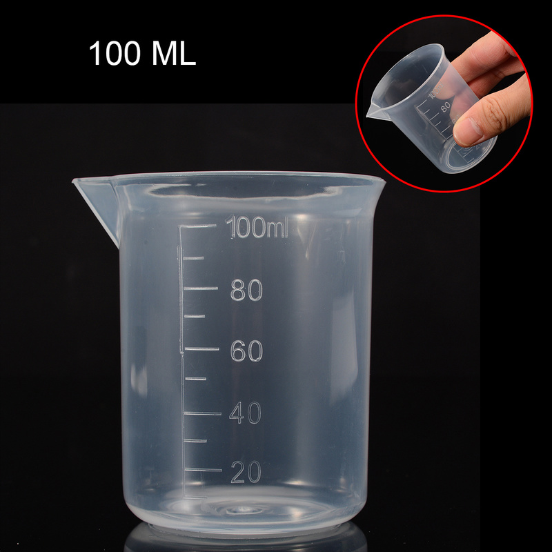 100ml Plastic Volume Capacity Cup/ Transparent Graduated Surface ...