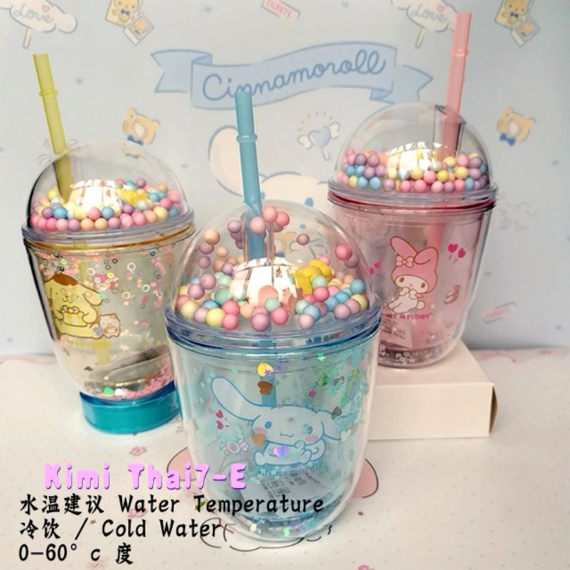 My Melody Cinnamoroll Pompompurin Sweet Colorful Candy Cup Water Bottle ...