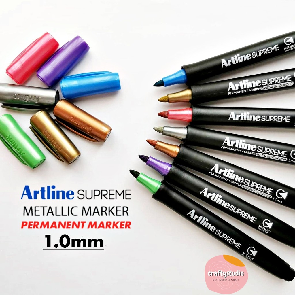 Artline Supreme Permanent Marker, Supreme Metallic Marker Pen (EPF700