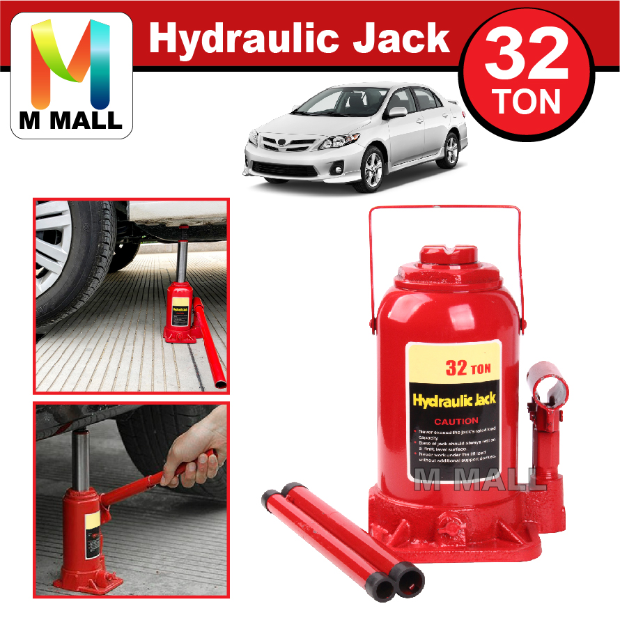 32 Ton Portable Heavy Duty Hydraulic Bottle Jack Automotive Car Jack ...