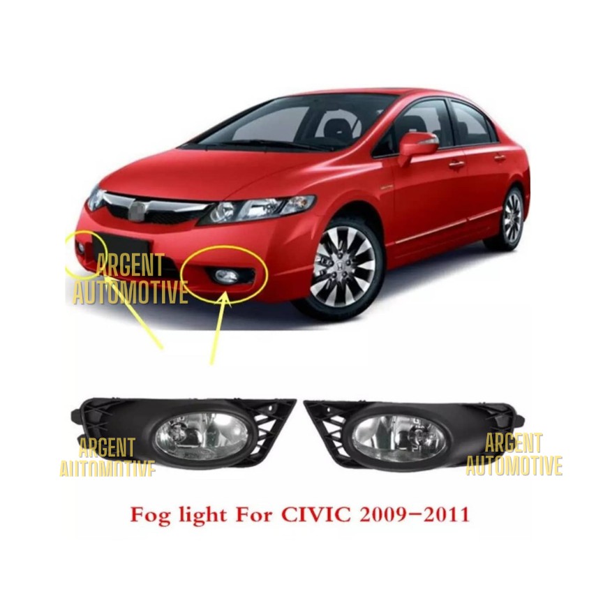 HONDA CIVIC FD 20092011 FOG LIGHT FOG LAMP FULL SET Shopee Malaysia