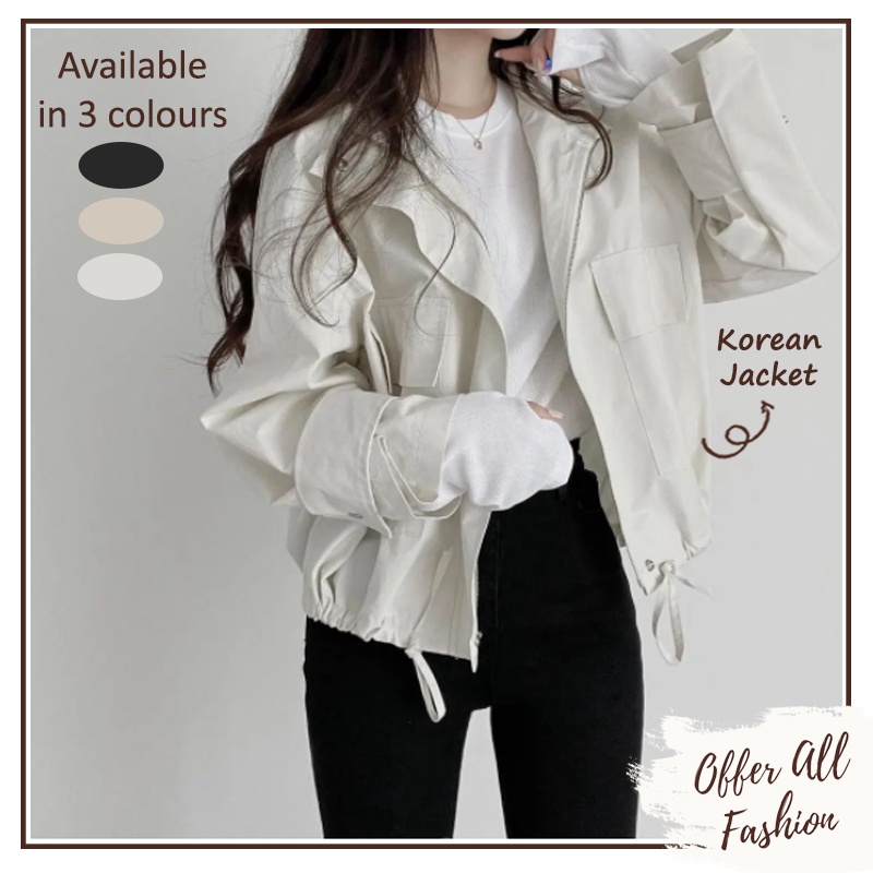 Buy 2 10,000 - JACKET JACKET top Long Sleeve top zipper zipper Canvas ...