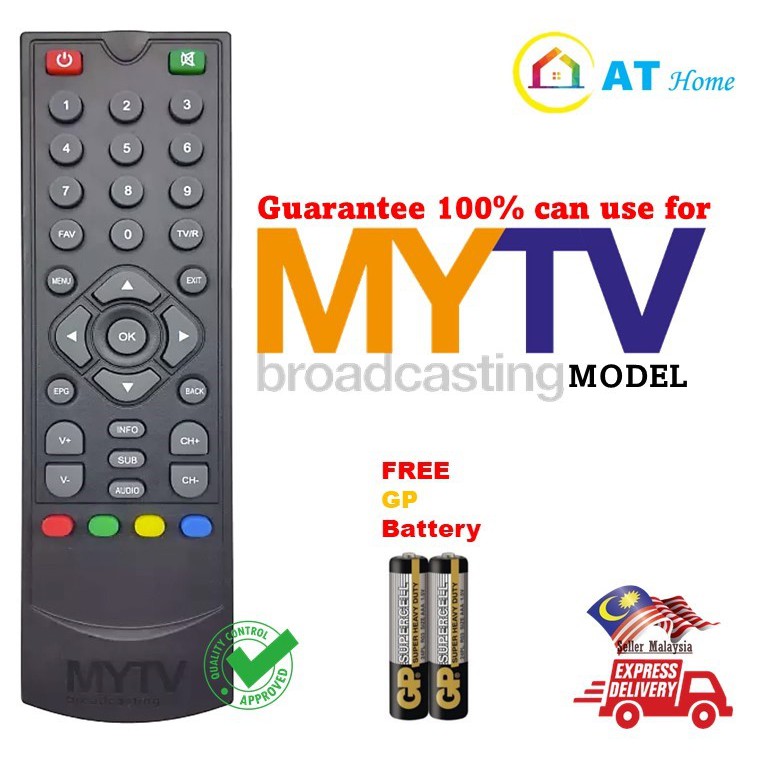 MYTV Remote control 100% can be use for Dekoder DTT1770 T2000 | Shopee ...