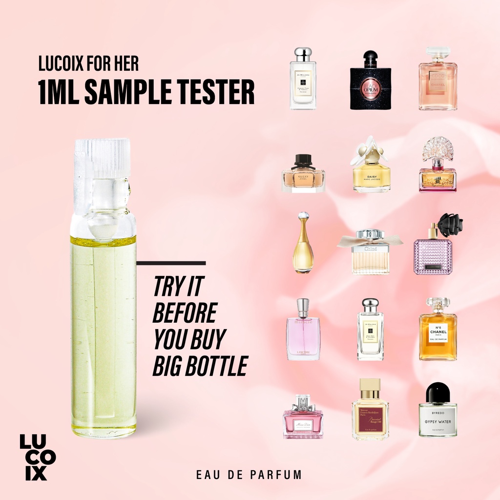 Lucoix For Her 1ml EDP Women Perfume Sample Tester Mini Miniature