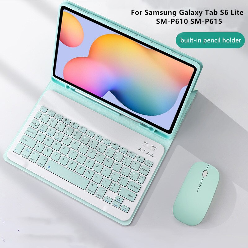 Tablet Keyboard Case for Samsung Galaxy Tab S6 Lite 10.4 SMP610 P615 P610 P615 Cover Funda for