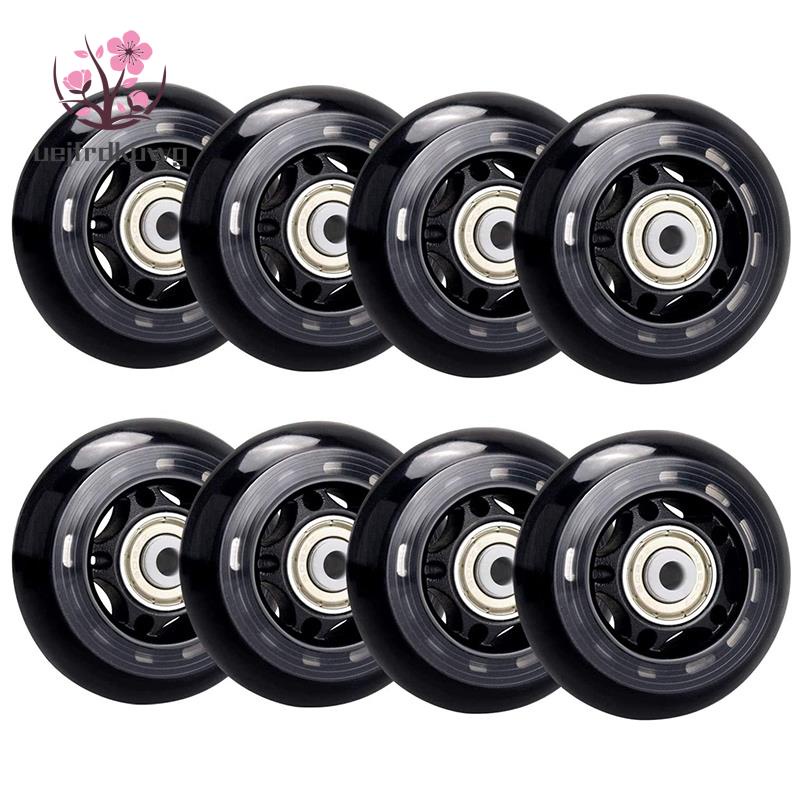 8 Pack Inline Skate Wheels, Roller Skate Wheels,with Bearing 64mm ...