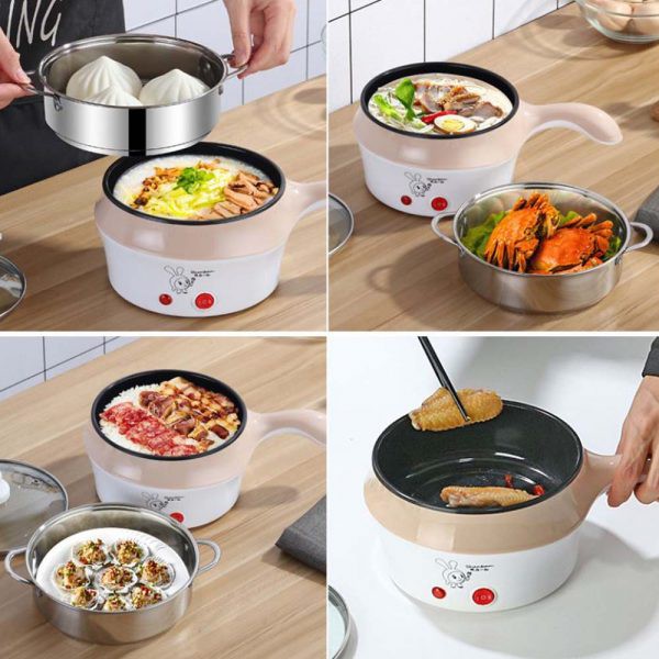 🔥Electric NonStick Ceramic 🔥 Marble Frying Pan Rice Multi Mini Rice ...