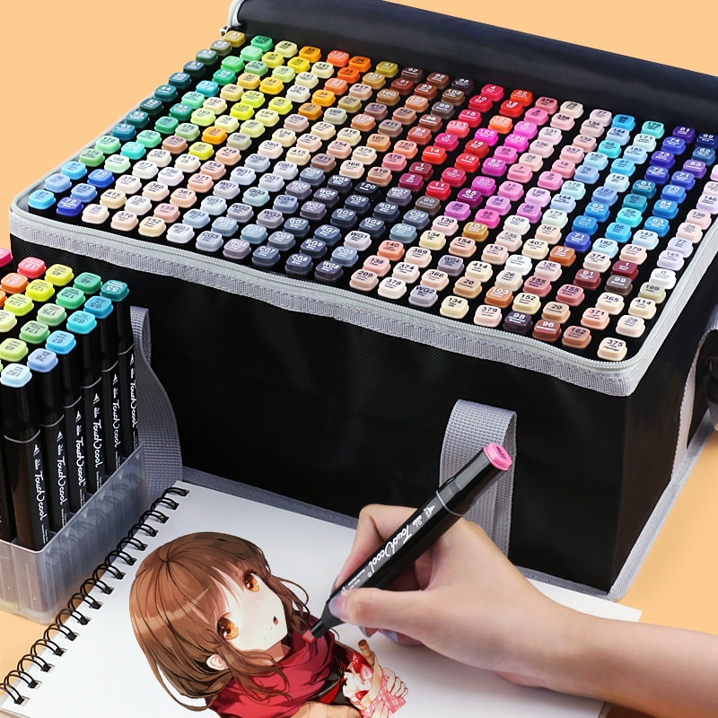 Markers Set 30/40/60/80 Color Markers Sketch Set For Manga Design Double  Head Brush Pen For School Art Supplies Design Marker