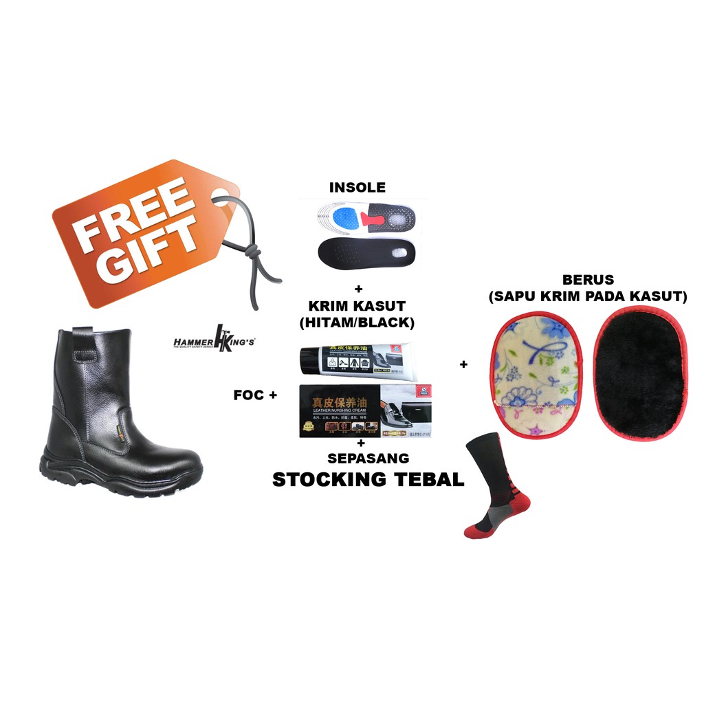 HAMMER KING SAFETY BOOT 13022 HIGH CUT Shopee Malaysia