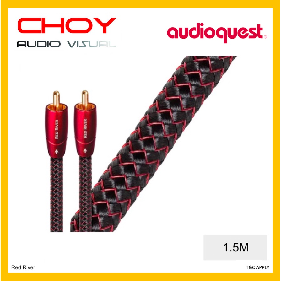 Audioquest Red River RCA-Kabel – 1,5 M Stereo-Kabelpaar Für Audio-Anlagen