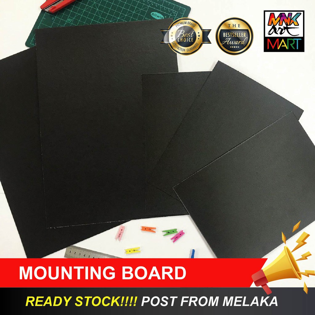 READY STOCK A4/A3/A3+/A2/A1 BLACK COLOUR MOUNTING BOARD Shopee Malaysia