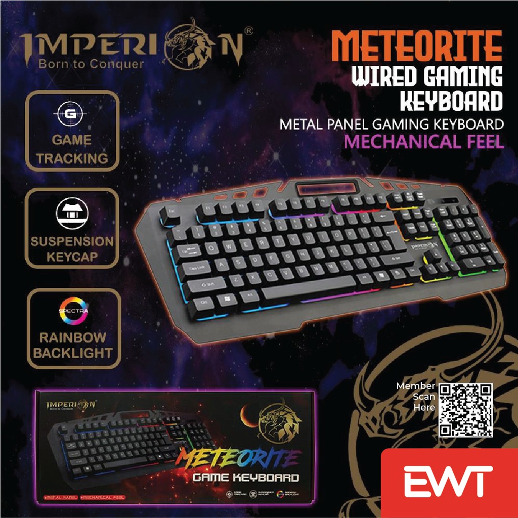 IMPERION METEORITE R700 GAMING KEYBOARD | Shopee Malaysia