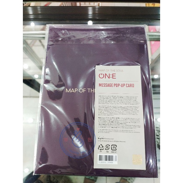 Official BTS MAP OF THE SOUL MOTS ONE MESSAGE POP UP CARD - RM JIN SUGA ...
