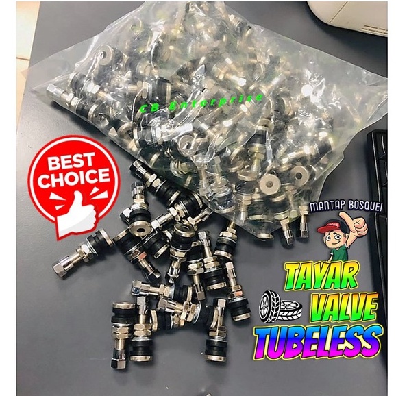 [CBe] Tubeless Valve Steel Nut Kepala Sport Rim Tayar Tyre Motorsikal