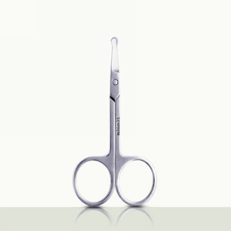 UIEEPGP 3.5" Mini Curved Mustache Nose Ear Hair Remover Scissor Trimmer