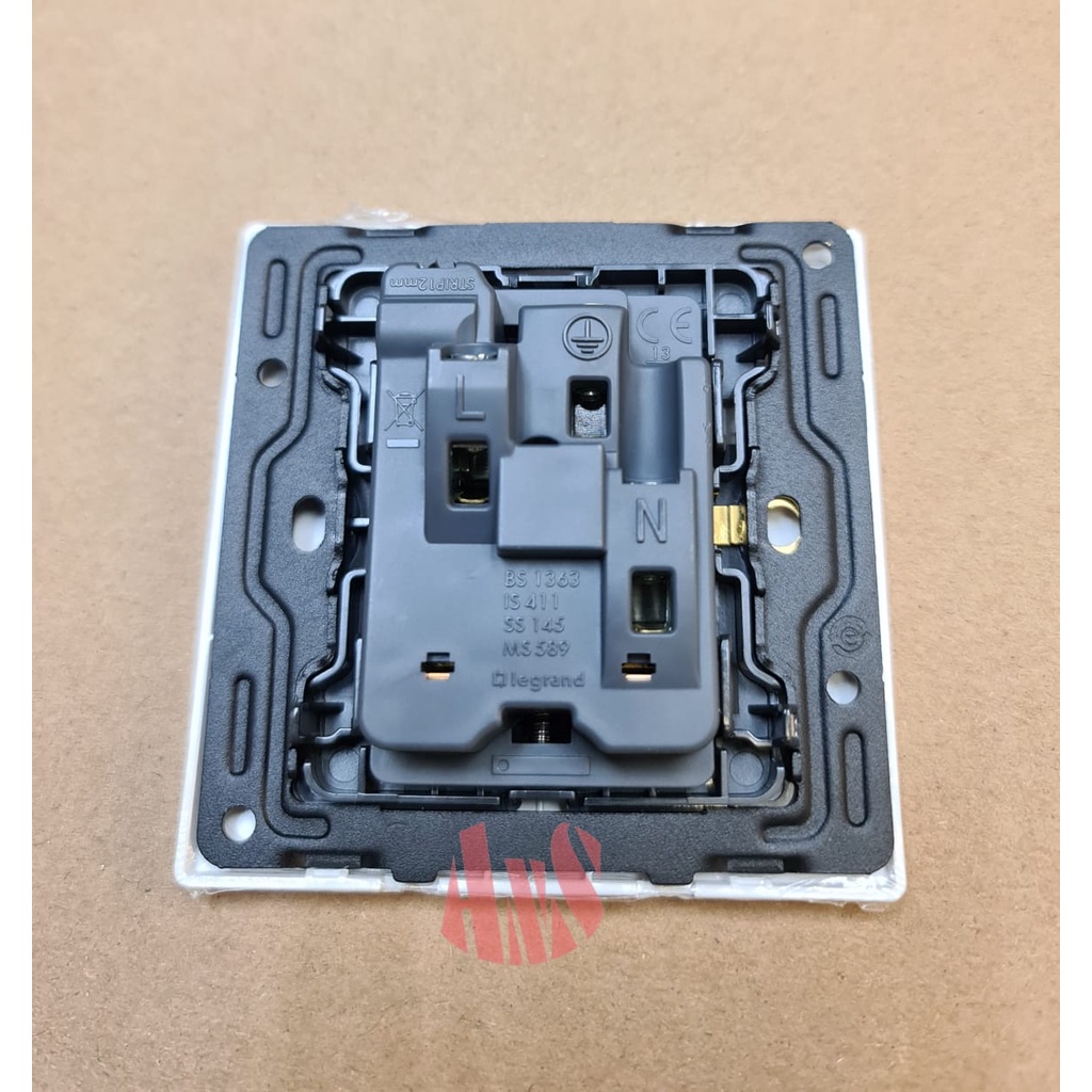Champagne - Legrand Mallia Senses 13A Switch Socket Light Switch, Water ...