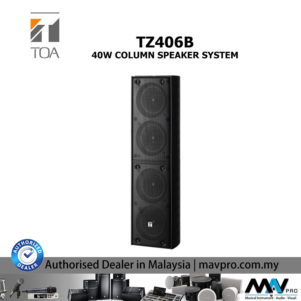 TOA TZ406B 40W Column Speaker - Black | Shopee Malaysia