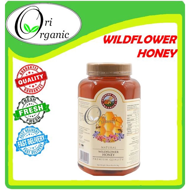 【HALAL】 COUNTRY FARM NATURAL WILDFLOWER HONEY 1KG Exp 3/2027 | Shopee ...