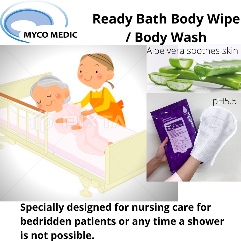 Patient Body Wipes 80gsm Bath Rinse Free Nursing Care Elderly l
