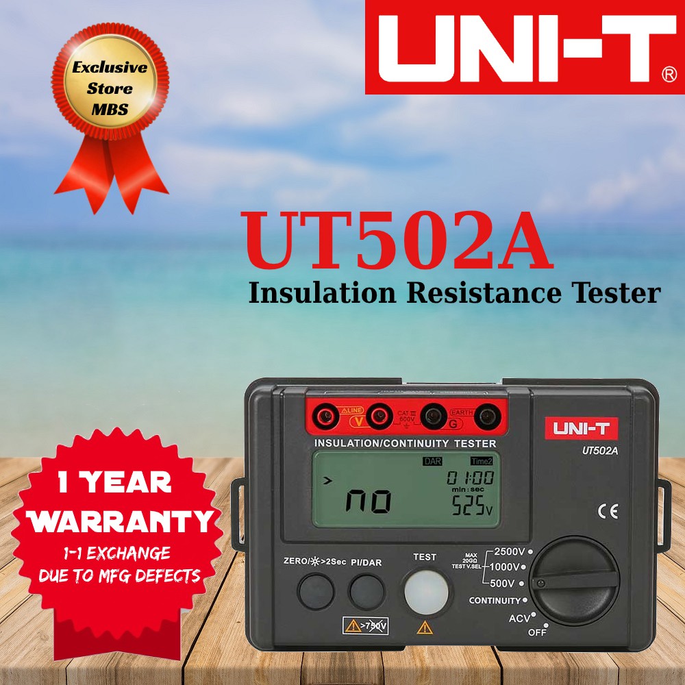 UNIT UT502A Insulation Resistance Tester Meter Earth Ground Resistance