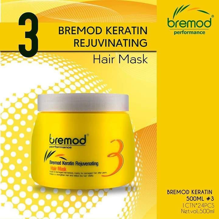 BREMOD KERATIN Silky Straight Rebonding 800ML/Ubat Luruskan