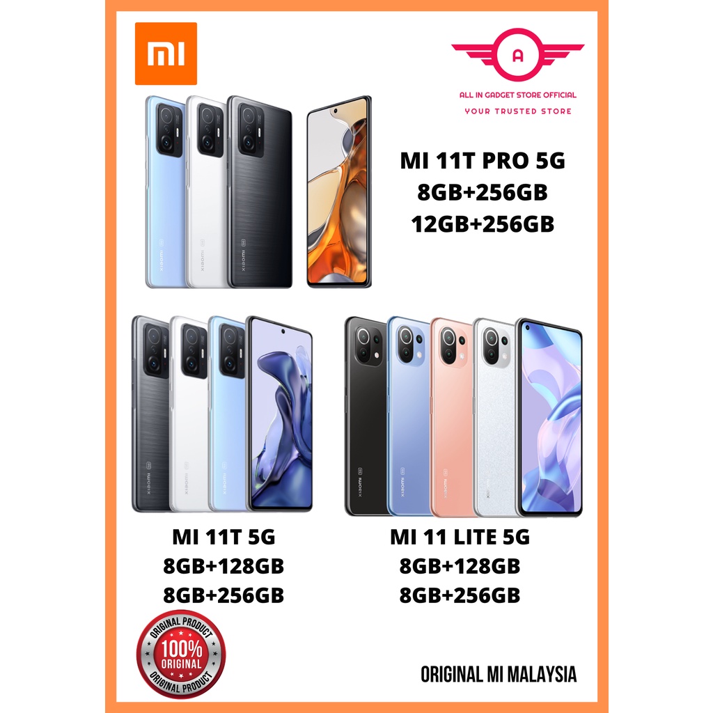 Mi 11T 5G l Xiaomi Mi 11T Pro 5G I MI 11 Lite 5G NE 120W Xiaomi HyperCharge  l 2 Year Xiaomi Malaysia Warranty | Shopee Malaysia