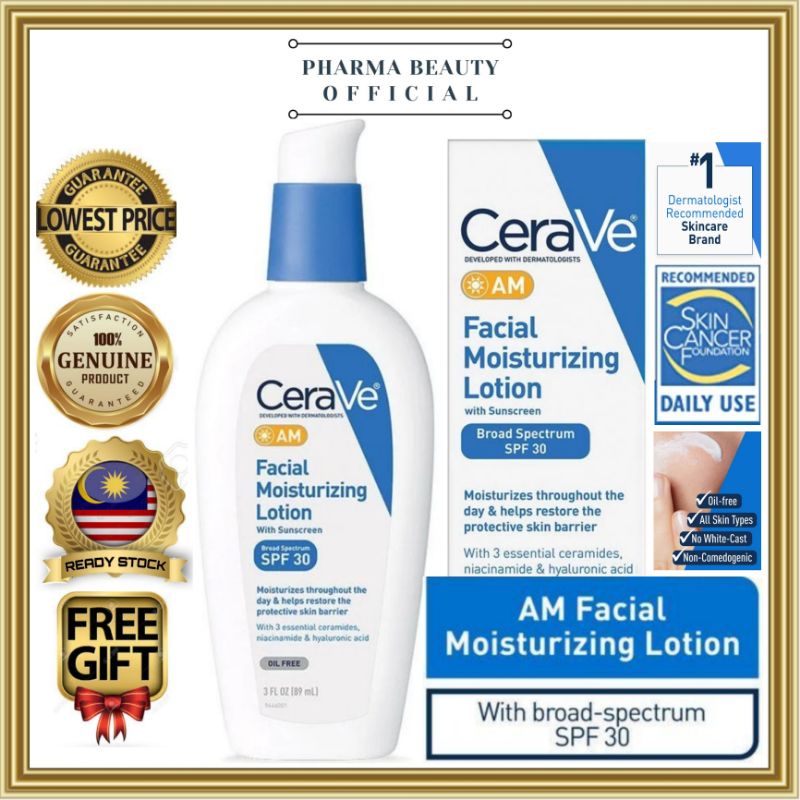 CeraVe AM Facial Moisturizing Lotion 89ml SPF 30 Daily Face Moisturiser