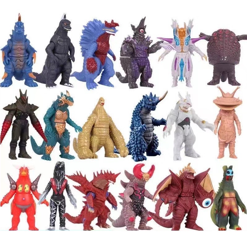 BANDAI Ultraman Monster Action Figures Soft Plastic Godzilla Pigmon ...