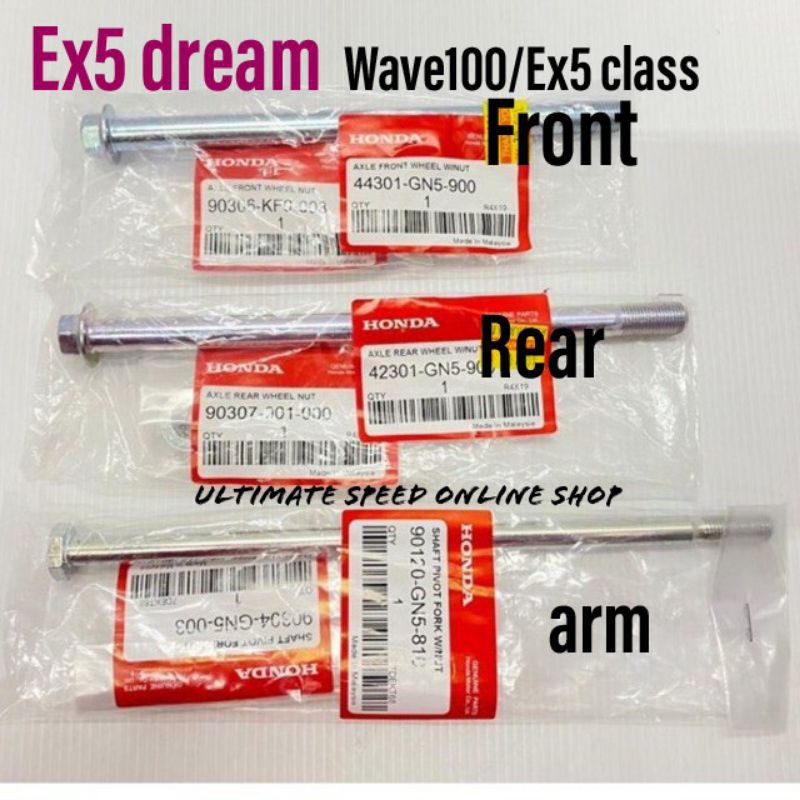 Ex Dream Front Wheel Shaft Ori Ex Arm Shaft Wave Shaft Tayar