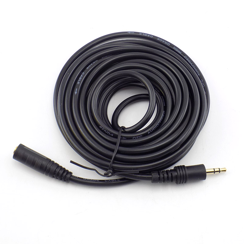 1.5/3/5/10M Extension Cable 3.5mm Stereo Male to Female Audio Cord for ...