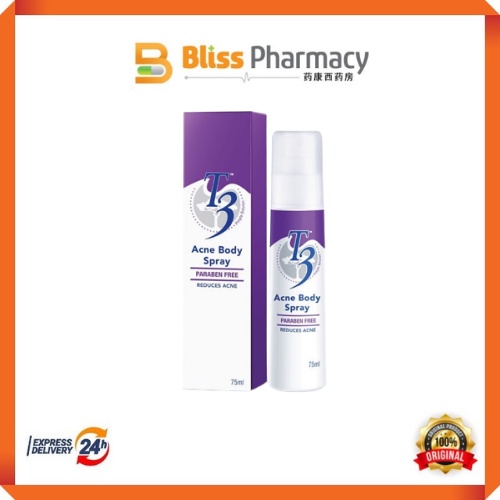 T3 Acne body spray 75ml/T3 acne cleansing bar 100g Shopee Malaysia