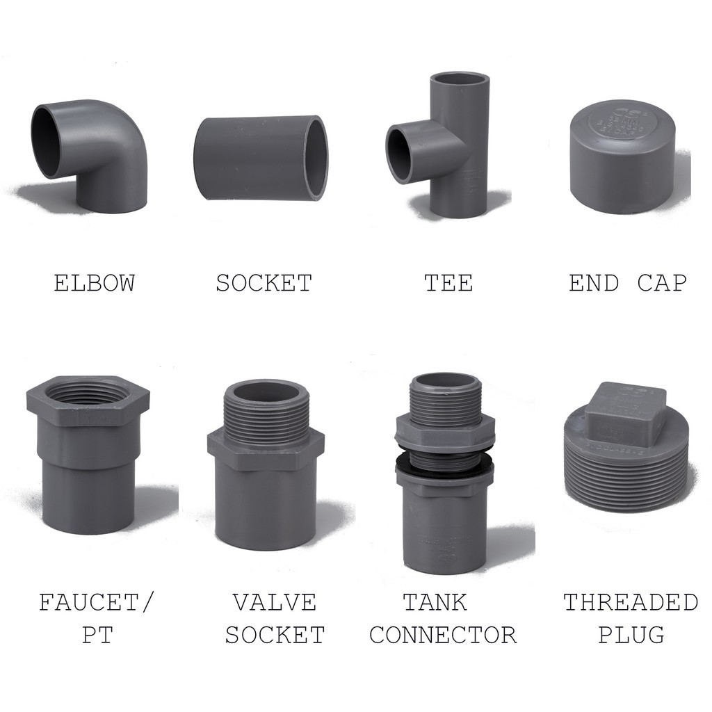 Pvc Fitting Connector Elbow Tee Socket End Cap Plug Vsocket Pt Socket Tank Connector 1746