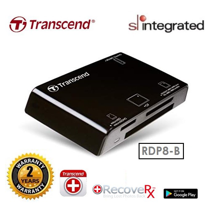 Transcend All in One Multi Card Reader USB 2.0 RDF8 (TSRDF8K) Shopee