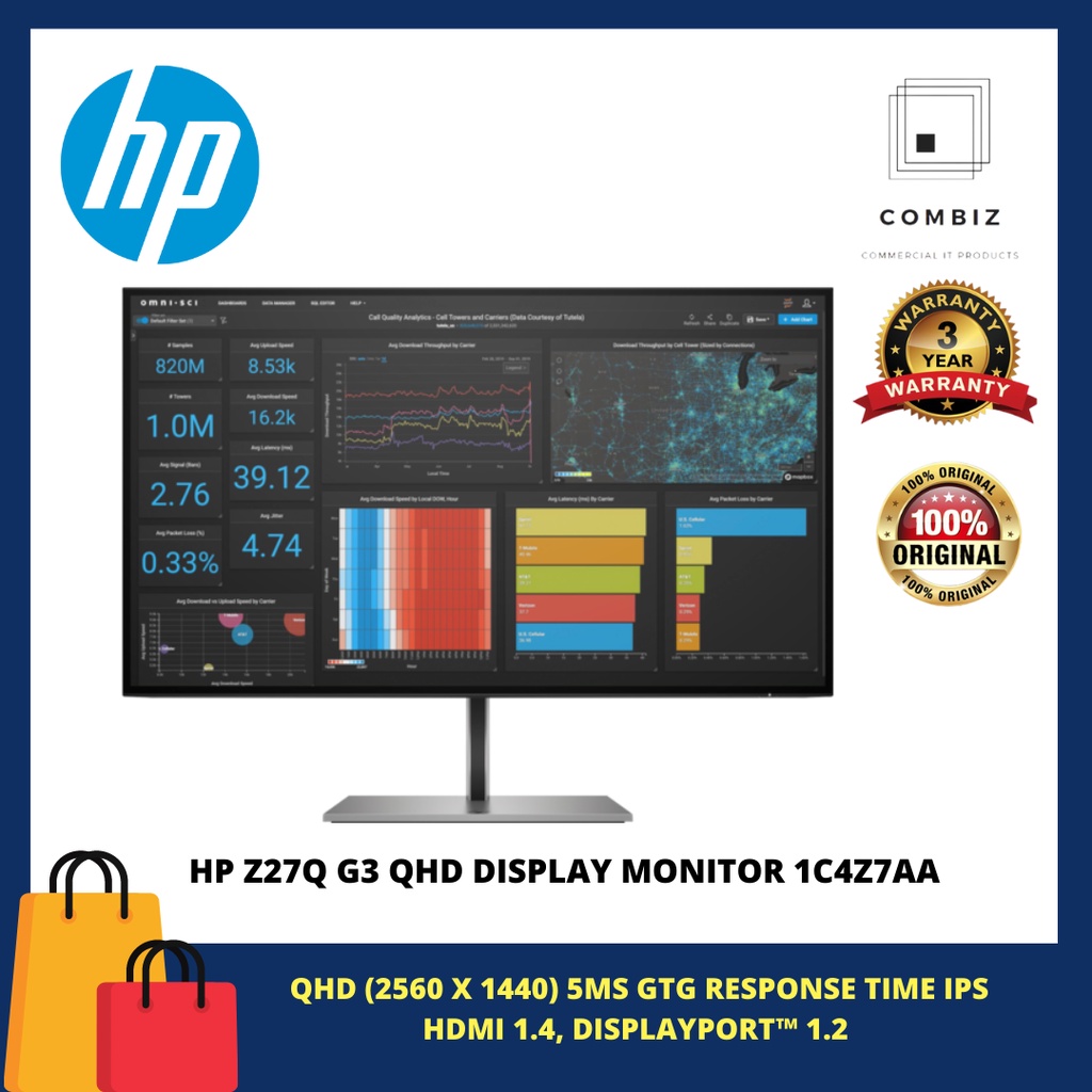 HP Z27Q G3 QHD DISPLAY MONITOR 1C4Z7AA Shopee Malaysia